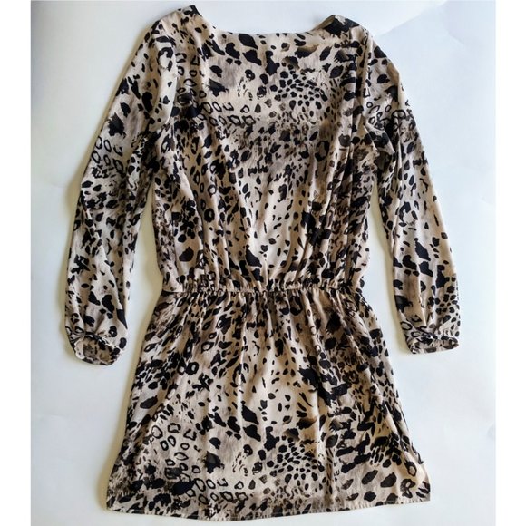 Vince Camuto Longsleeve Animal Fresco Shirt Dress - Picture 6 of 8